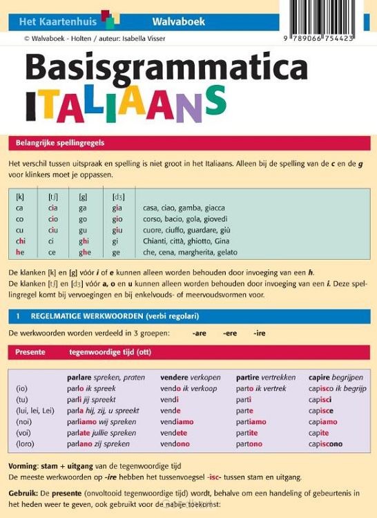 Basisgrammatica Italiaans
