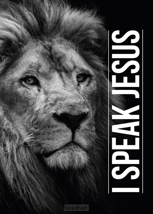 Poster 50x70 i speak Jesus - lion