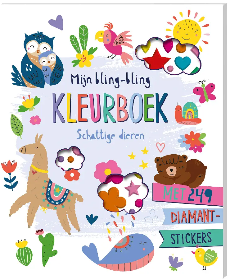 Mijn bling-bling kleurboek - Schattige dieren
