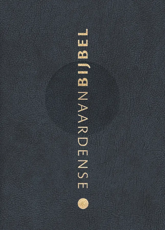 Standaard nachtblauw gebonden leer gouds