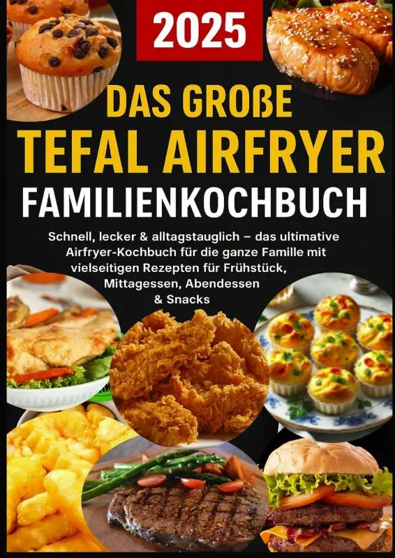 Das große Tefal Airfryer Familienkochbuch: 300 einfache & gesunde Rezepte für die Heißluftfritteuse - perfekt für jeden Tefal Airfryer