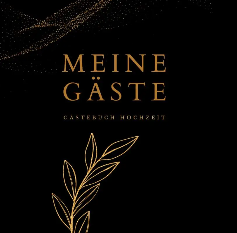Meine Gäste- Gästebuch Hochzeit BLACK 78 Seiten, Premium Hardcover
