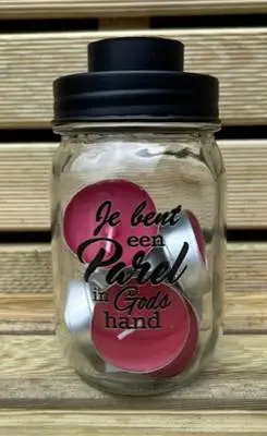 Theelichthouder je bent een parel inc 12