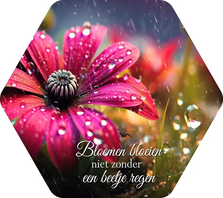 Bloemen bloeien niet zonder