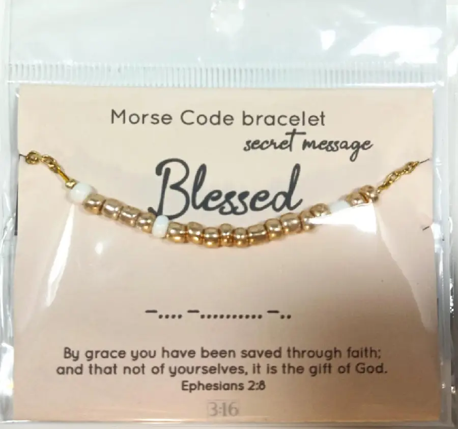 Morsecode arband blessed