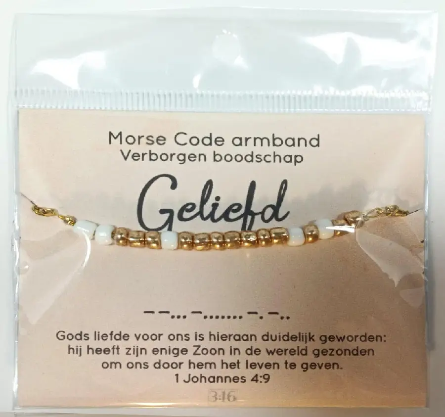 Morsecode armband geliefd